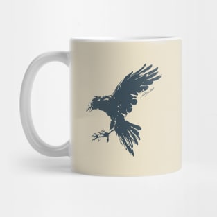 Handpainted Crow Mug